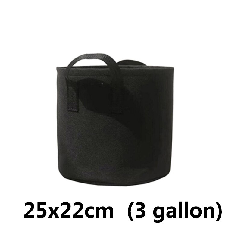 2 5 gallon plante vokseposer 7 gallon 10 gallon pot kartoffel træ blomster frugt haveredskaber have træ stof potter plante: Sort 3 gallon