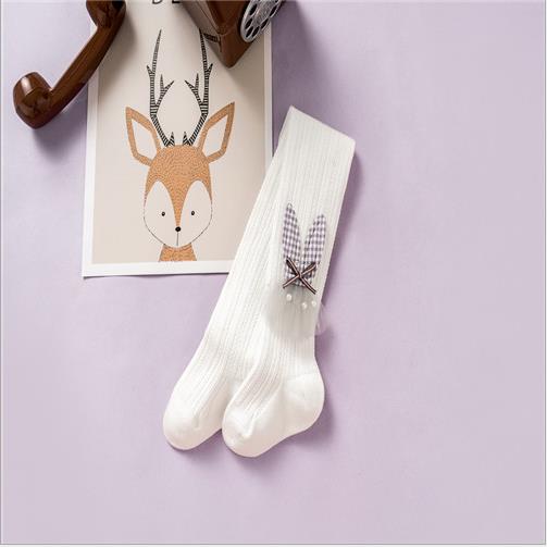 Marka Nowy niemowlę dziewczyny rajstopy dzianiny maluch dzieci bawełniane rajstopy antypoślizgowe bawełniane łuk stałe jesień na co dzień zima moda gorący 2019: biały