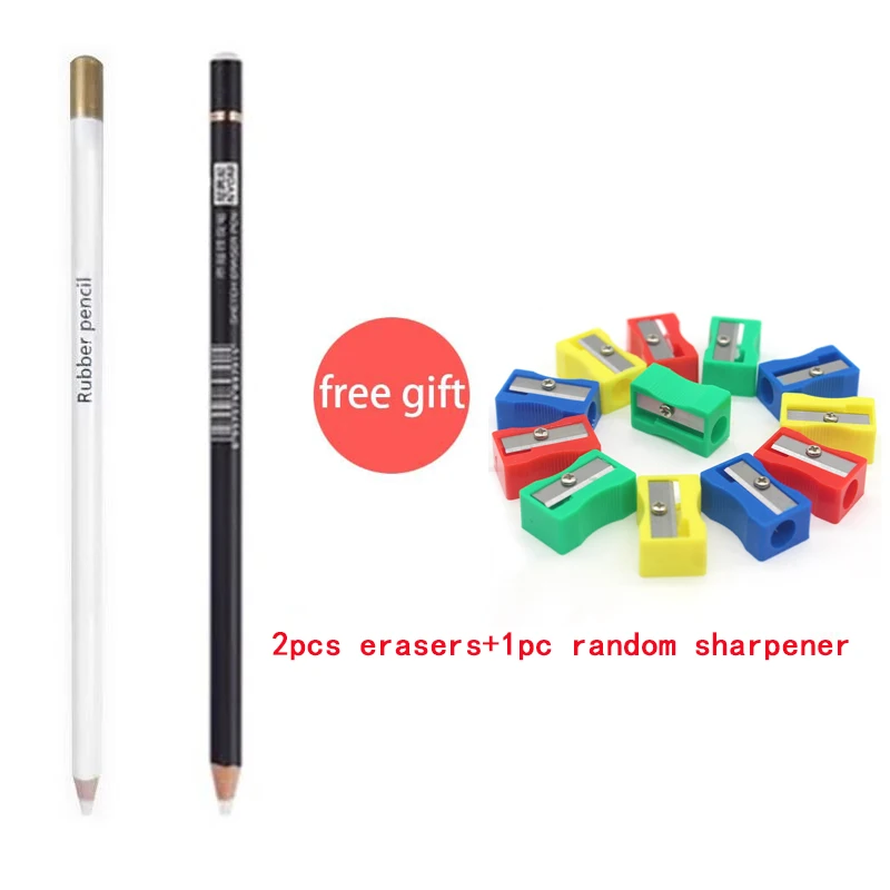 Rubber Pen Eraser High Precision Pen Shape Erasers for Painting Drawing Manga Highlight School Art Supply Korean Stationery: Light Grey