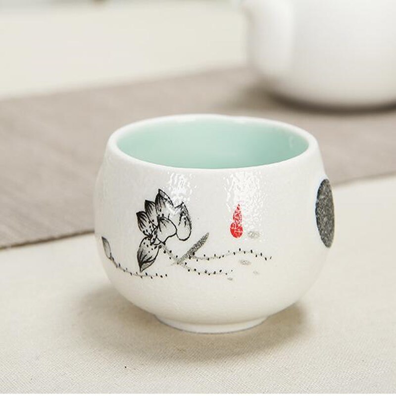 Chinese Traditional Tea Set Coffee Powder Storage Teaware Sealed Tea Container For Home Decorative Ceramic Jar Tea Container Set