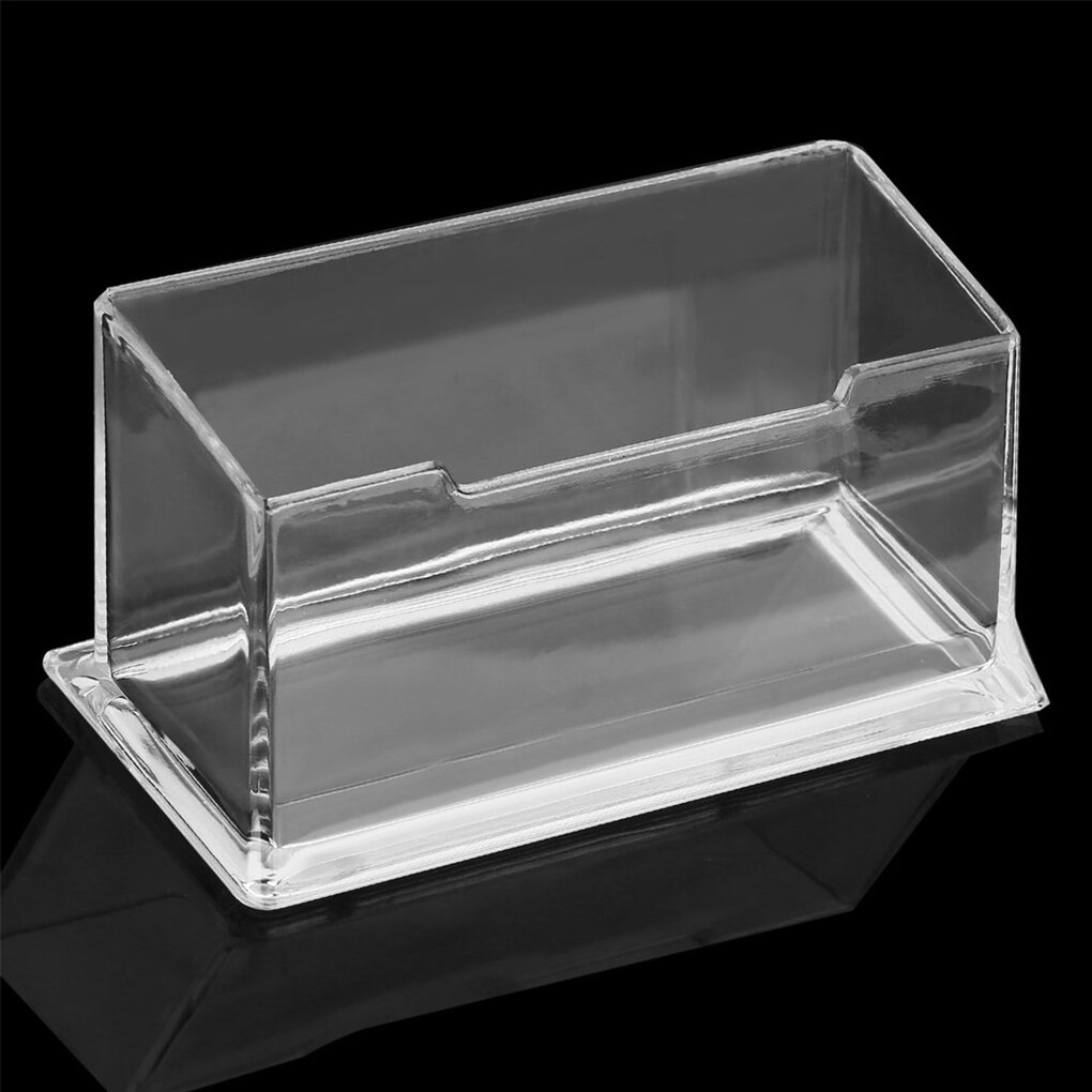 1Pcs Clear Desk Plank Opbergbox Display Stand Acryl Plastic Transparante Desktop Visitekaarthouder