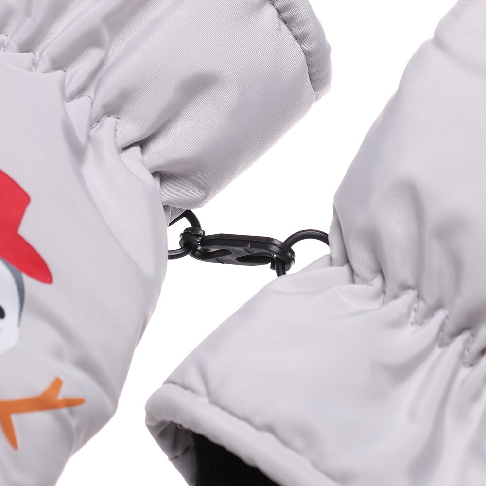 0-5 ans enfants gants de Ski mignon dessin animé bonhomme de neige hiver épais velours tricoté mitaines coupe-vent anti-dérapant Sports de plein air gants