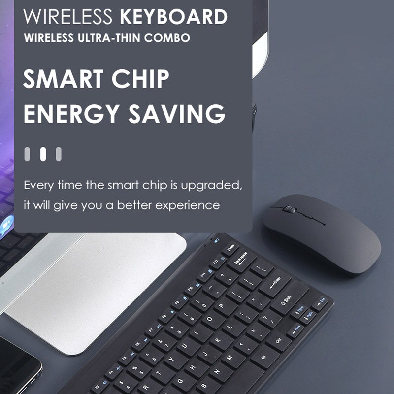 2.4G Wireless Keyboard and Mouse Mini Keyboard Mouse Set Protable Combo For Notebook Laptop Mac Desktop PC Computer