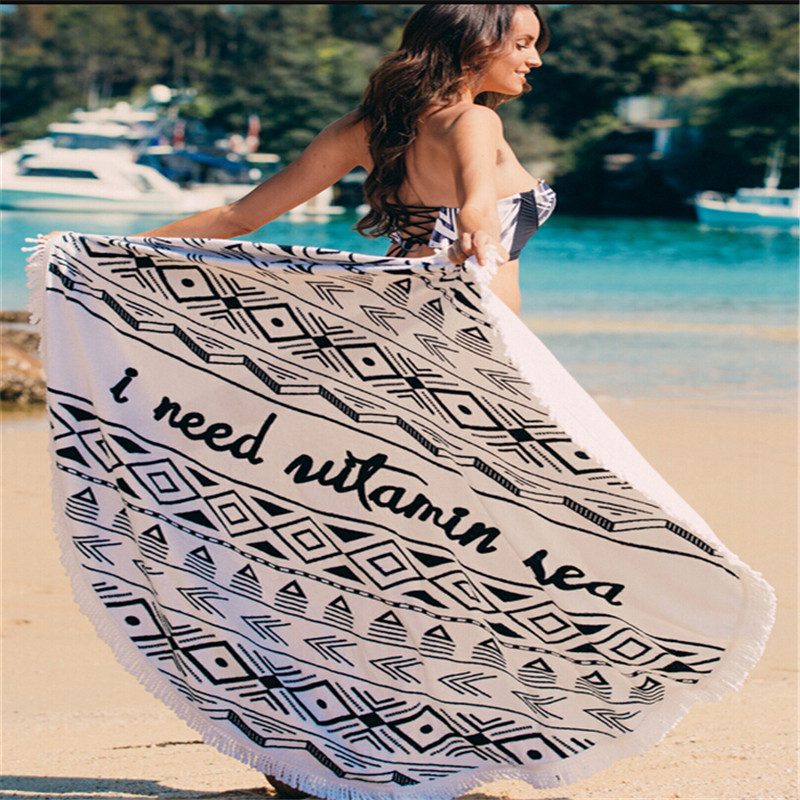 Bohemian Mandala Ronde Afdrukken Outdoor Reizen Strand Tapestry Hippie Gooi Yoga Mat Handdoek Indiase Deken