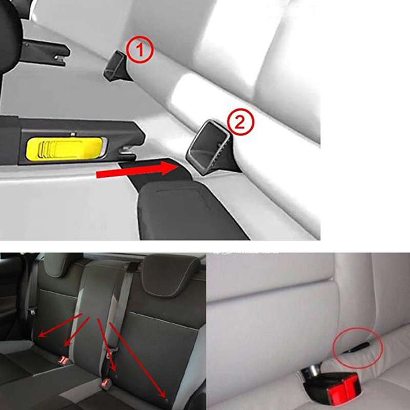 ¡Nueva guía de pestillo de 2 piezas! Asientos de seguridad para niños y pasajeros, interfaz General Isofix, guía de pestillo de cinturón (ISOFIX), piezas de asiento de coche