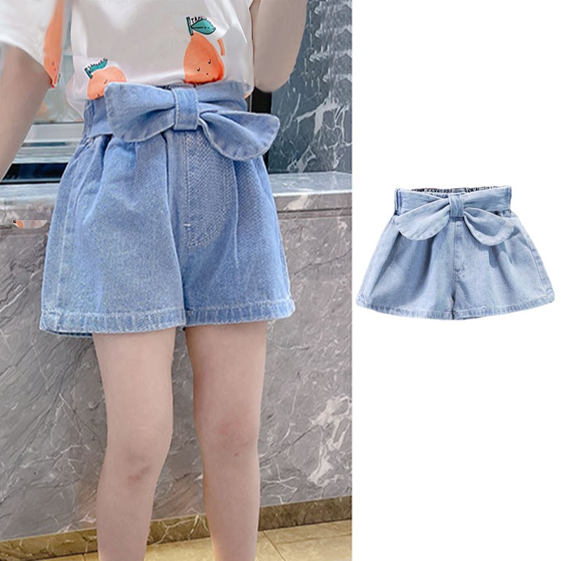 Pantaloncini di Jeans corti per bambini per ragazze moda Jeans corti da principessa 2022 pantaloni per bambini estivi per abbigliamento per bambini adolescenti