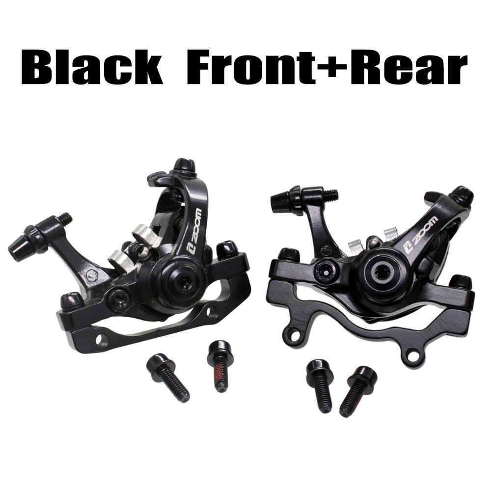 ZOOM Aluminum Alloy MTB bicycle Disc Brake Mountain Road MTB Bike Mechanical Caliper Disc Brakes Cycling Double Brake: DB680 Black APair