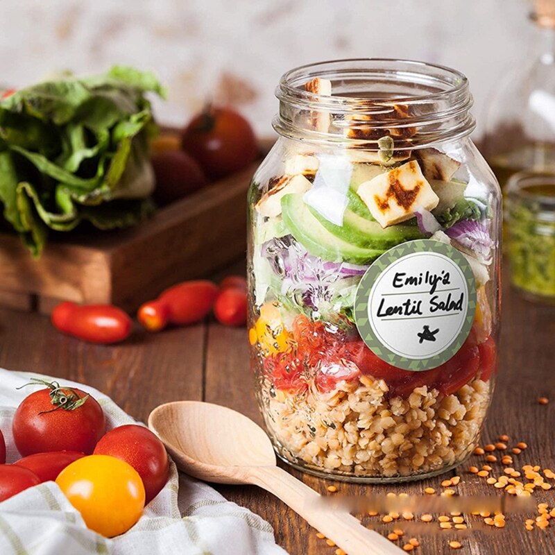 500pcs Kitchen Food Storage Labels Refrigerator Freezer Jar Bottle Adhesive Stickers School Restaurant Use Home Kitchen Supplies