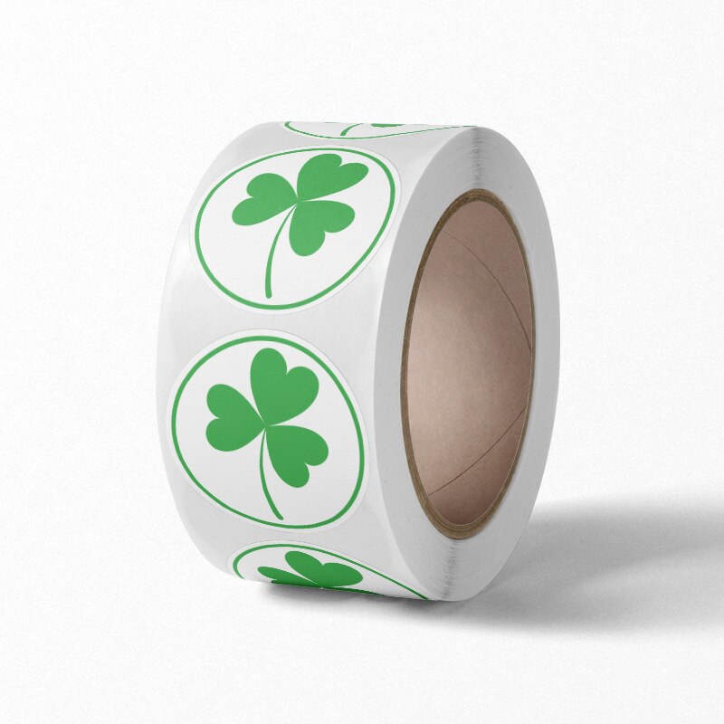 500 stück St. patricks Tag Aufkleber Shamrock Rolle Glück Dichtung Etiketten Grünen Klee Aufkleber für Party Dekorationen und Handwerk