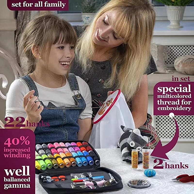 Sewing Kits 68/98/183/200pcs Storage DIY Multi-function Arts Craft Box Set Hand Quilting Stitching Embroidery Thread Sewings Kit