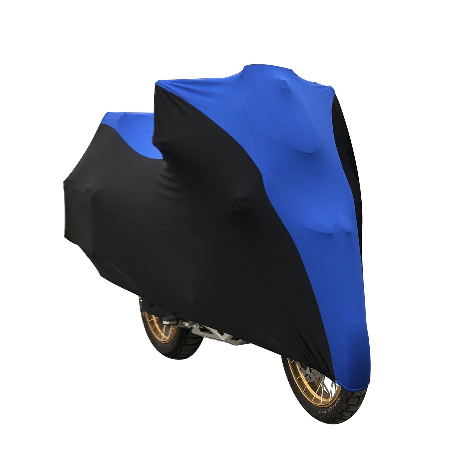 Universal Motorcycle Cover All Weather, Elastic Outdoor Dustproof Full Cover Rain Sun UV Protection: 4XL / Blue