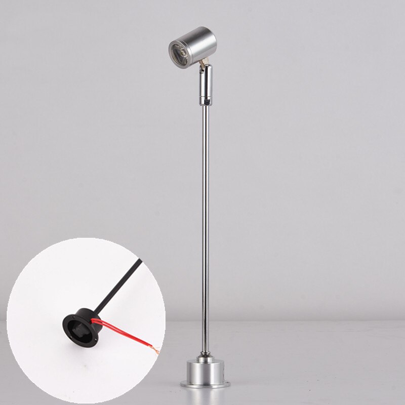 Lámpara de mostrador LED de 3 W, luz de escaparate de joyería de alto 40 CM, iluminación de punto 3 uds