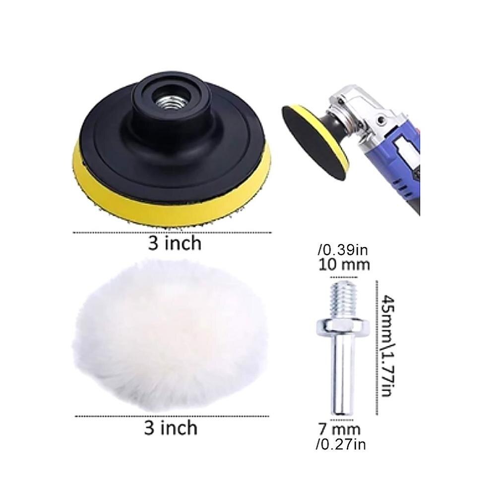 juego de placas pulidoras de rueda de esponja para encerar para coche Juego de 3 pulgadas y 7 piezas de muebles de cerámica esponja almohadilla pulidora