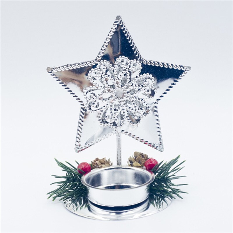 Decoración navideña, candelabro, mesa de comedor, decoración DIY, decoración de , decoración navideña: Silver Pentagram