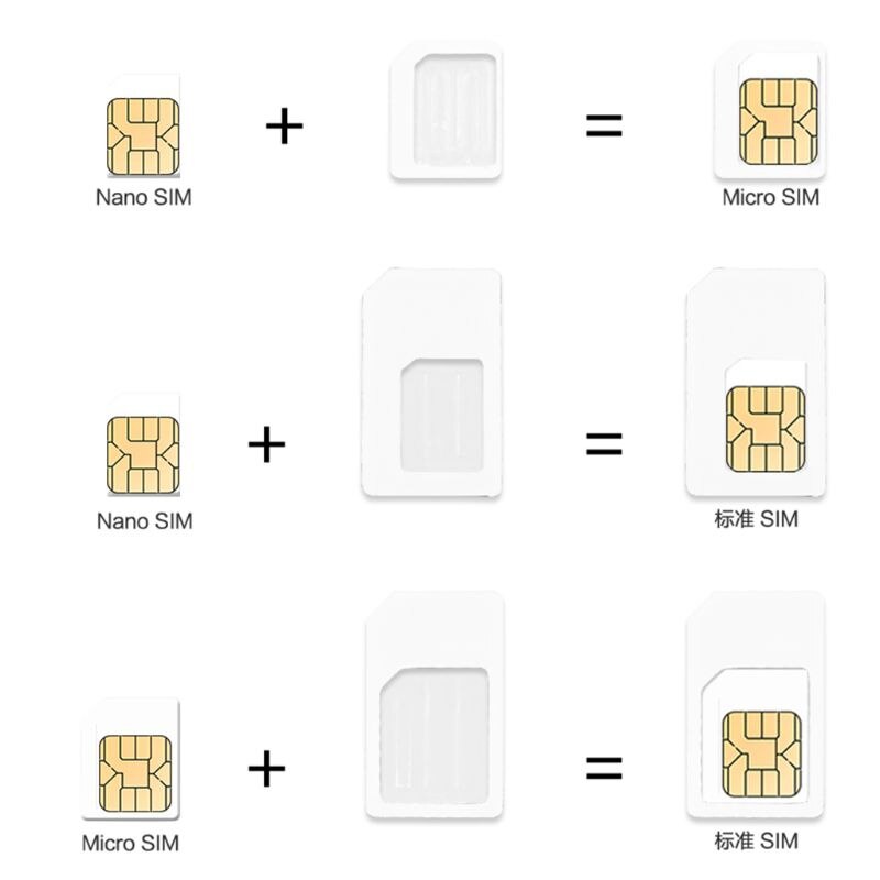 4 in 1 konvertera nano sim-kort till micro-standardadapter för iphone för samsung 4g lte usb trådlös router