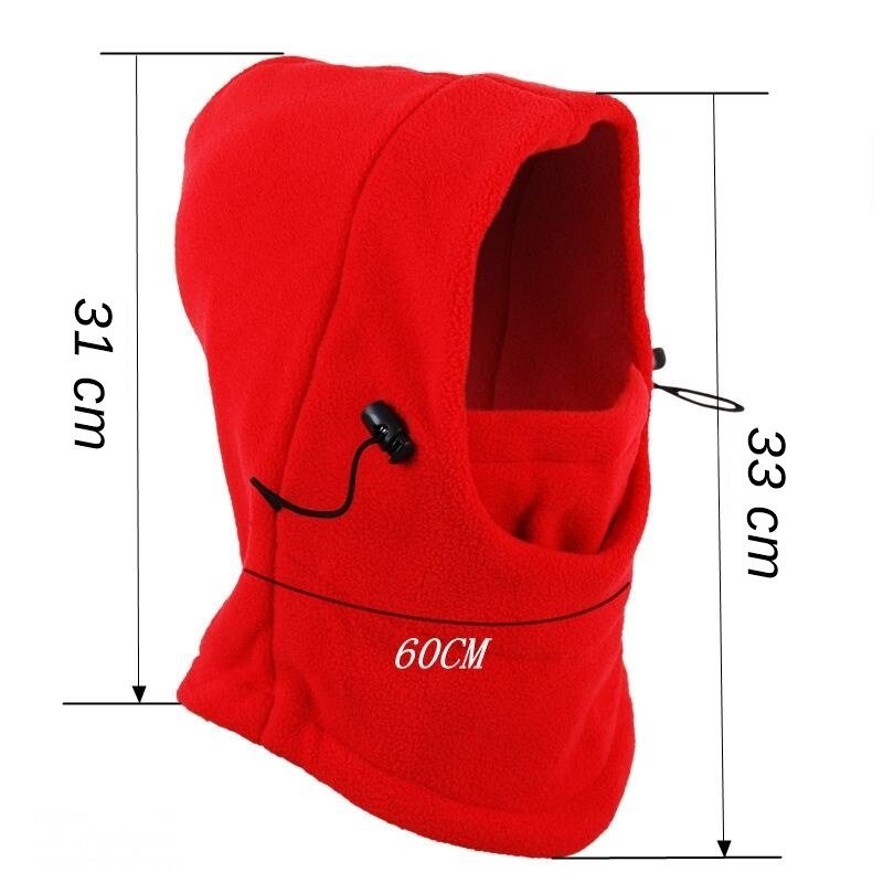 Winter Thermal Warm Fleece Balaclava Snood Outdoor Sports Hiking Biking Motorcycle Ski Scarf Full Face Mask Hat Caps Neck Warmer