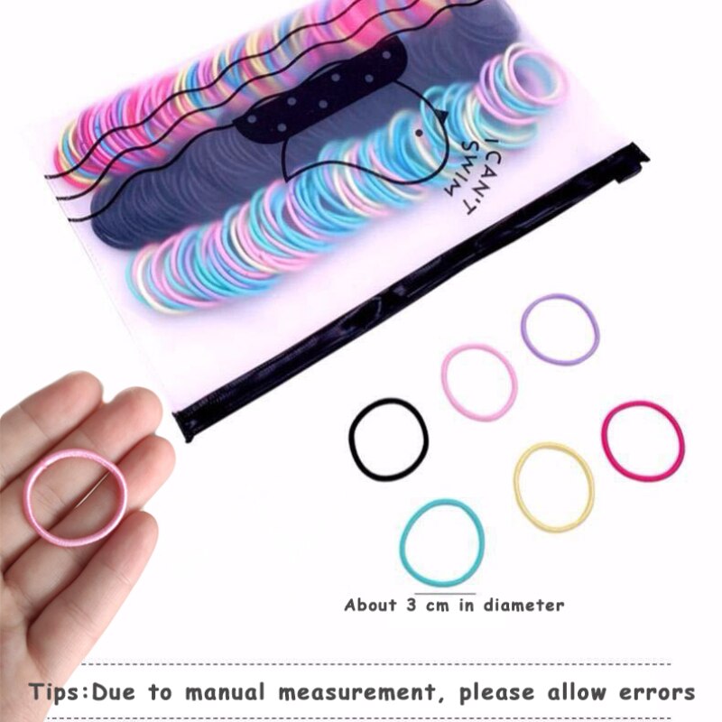 Enfants cheveux accessoires coiffure 20-300 pcs/Pack filles coloré Nylon petites bandes de cheveux élastiques enfants doux cheveux enfants chapeaux