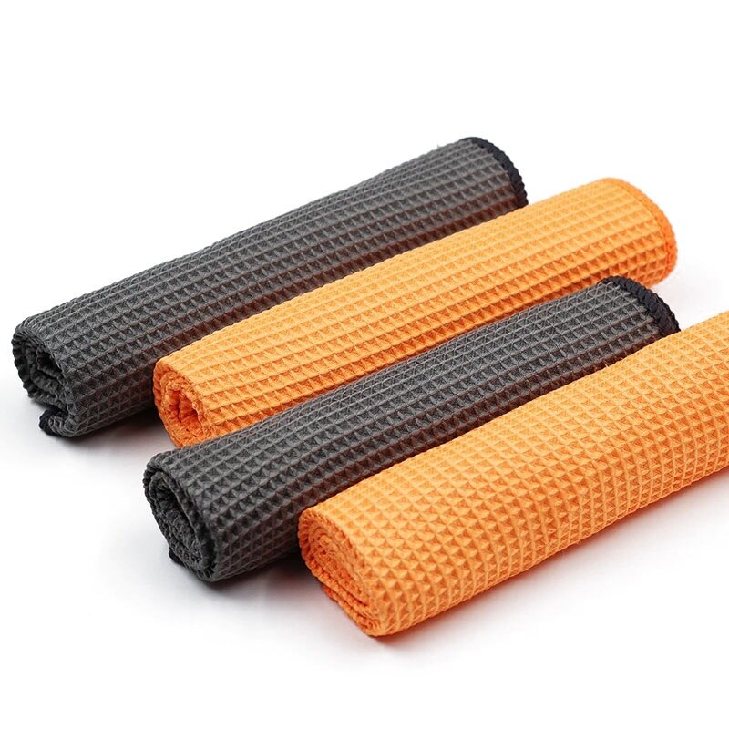 2 Stuks Auto Wassen Handdoek Cleaner Super Absorptie Auto Drogen Doek Microfiber Waffle Weave Venster Doekje Schoonmaken Handdoek Voor Auto thuis