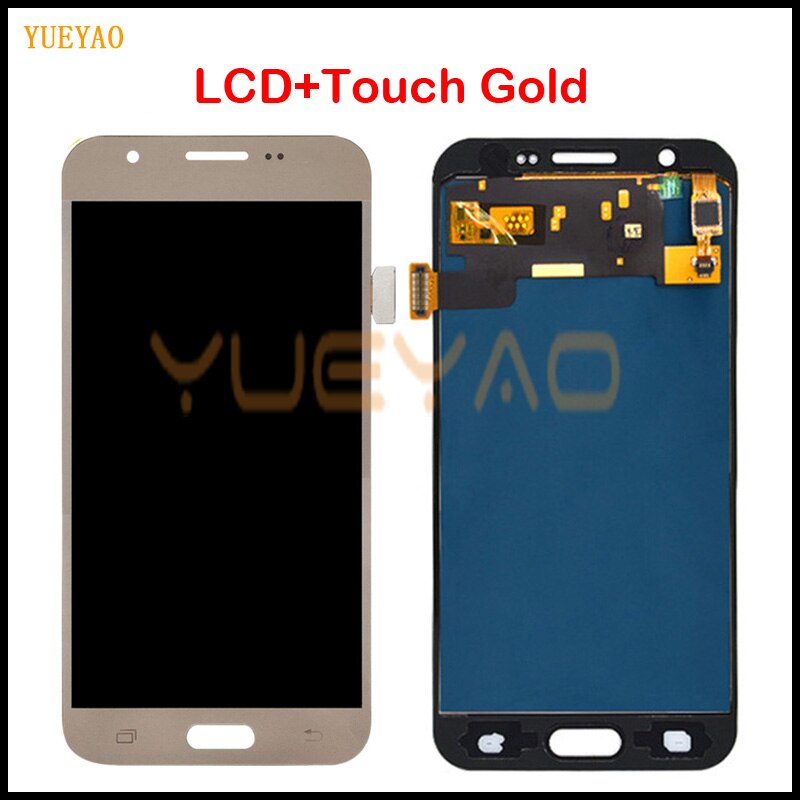 Voor Samsung Galaxy J3 J320 J320A J320F J320M Lcd-scherm Met Touch Screen Digitizer Vergadering Kan Pas De helderheid: LCD Gold