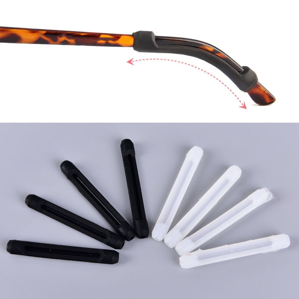 2Pairs Transparent Silicone Anti-slip Holder Ear Hook Sports Eyeglass Temple Tip For Glasses Accessories