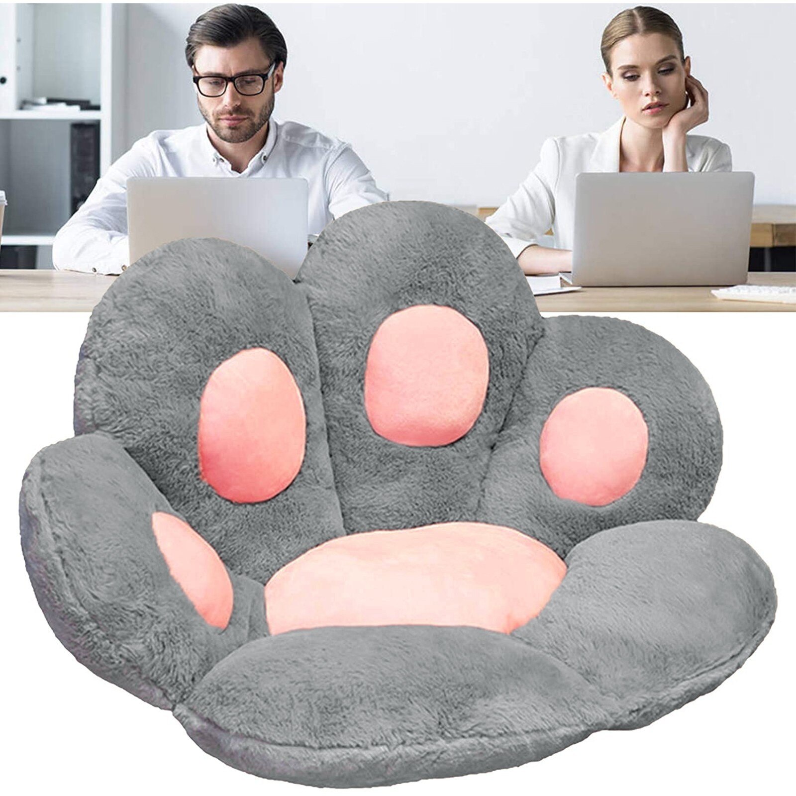 Omkeerbare Leuke Kussen Omkeerbare Fauteuil Zitkussen Pluche Kat Poot Comfort Soft Cozy Stoel Kussens Office Winter Decor 3: D