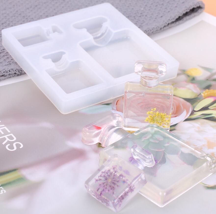 1 sztuk perfumy butelki kryształowe formy silikonowe odlewania zestawy epoksydowe formy żywiczne dla DIY komponenty do wyrobu biżuterii dostarcza zestawy