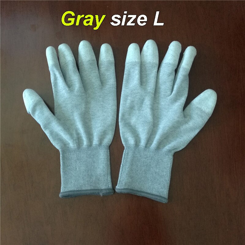 Guantes antiestáticos de fibra de carbono, antideslizantes, resistentes al desgaste, transpirables, antiestáticos, de trabajo de operación fina