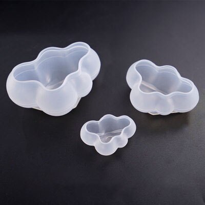 Bricolage 3D nuage Silicone moule pour nuage veilleuse décoration résine artisanat décoratif bricolage résine époxy moules pour bijoux: 3 PCS