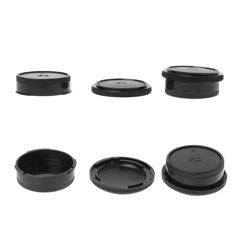 1 Set/1 Pc Achter Lens Body Cap Camera Cover Anti-stof Mount Bescherming Plastic Zwart Voor Canon fd