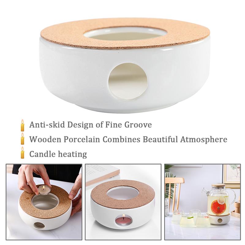 Klassieke Porselein Theepot Warmer Met Veilig Te Gebruiken Kurk Stand Voor Theepot Thee Warmer Met Kaars Kamer Theelichtje Eenvoudige Thee gereedschap