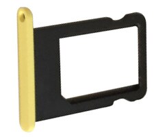 Kleurrijke Sim-kaart Lade Slot Houder Vervanging voor Apple iPhone 5C Sim-kaartsleuf Kaart Lade voor Cover iphone 5C accessoires: YELLOW