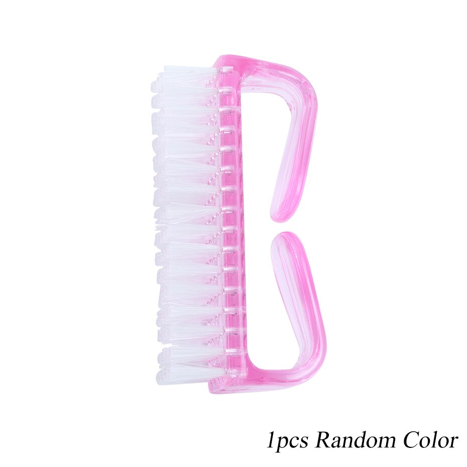 6 tipos de cepillos de limpieza de uñas, lima suave para quitar el polvo, limpiador de manicura y pedicura para Gel acrílico UV, accesorios para el cuidado de las uñas, BE095-1: 04