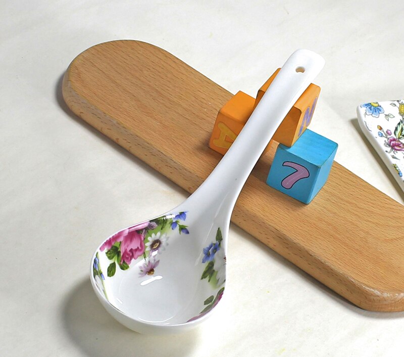 Prawdziwa cienka porcelanowa łyżka kuchenna, chińska miarka robić zupy ryżu, ceramiczna łyżka z długim uchwytem robić serwowania kolacji, porcelanowe talheres