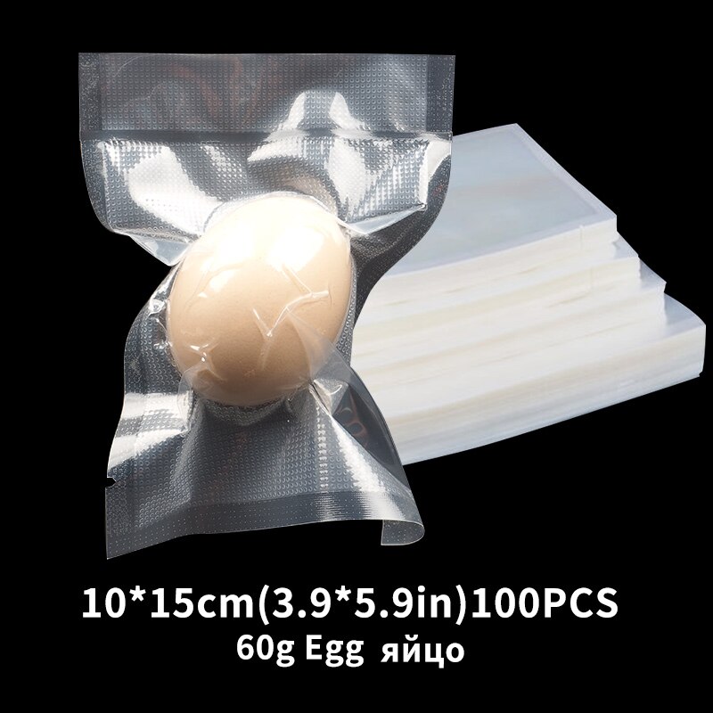 100PCS /Lot Vacuum Bags For Food BPA-Free Storage Film Heated& Freezer Bags Kitchen Food Grade Packaging Bag For Vacuum Sealer: 10-15cm100pcs
