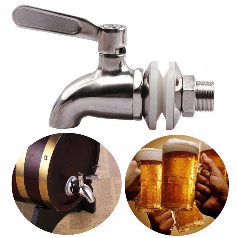 Stainless Steel Faucet Tap Draft Beer Faucet for Home Brew Fermenter Wine Draft Beer Juice Dispenser Drink Fridge Kegs