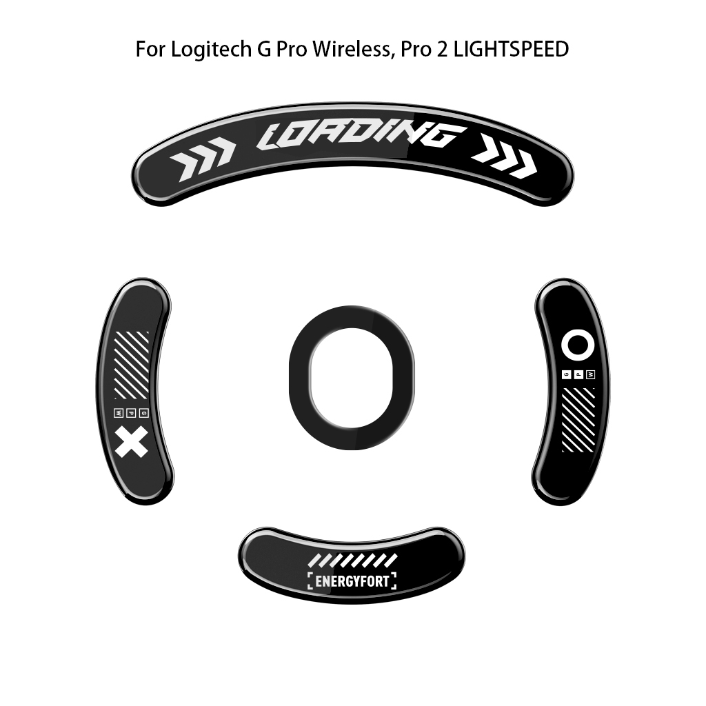 Lunettes souris glisse patins pour Logitech G Pro souris de jeu sans fil pieds antidérapants autocollants tampons X 2 Pro2 LIGHTSPEED SUPERLIGHT 2: Black