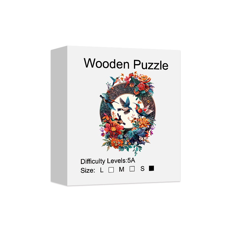 Birds Wooden Puzzle, Uniquely Irregular Animal Shaped Jigsaw Puzzles, Perfect Birthday For Lover And Friends: GRAY
