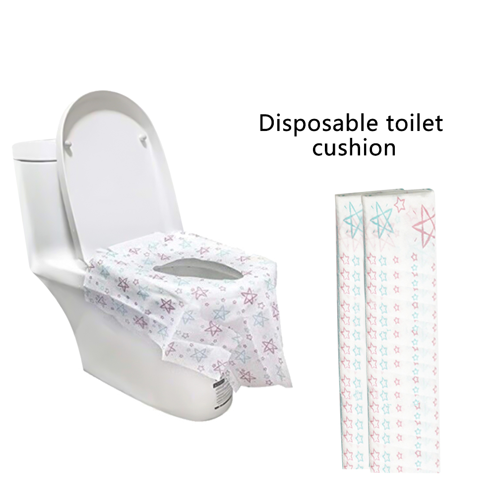 10 PCS Draagbare Wegwerp Toilet Seat Cover Anti-bacteriële Waterdichte Wc Kussen Mat Reizen Toiletpapier Pad voor Badkamer