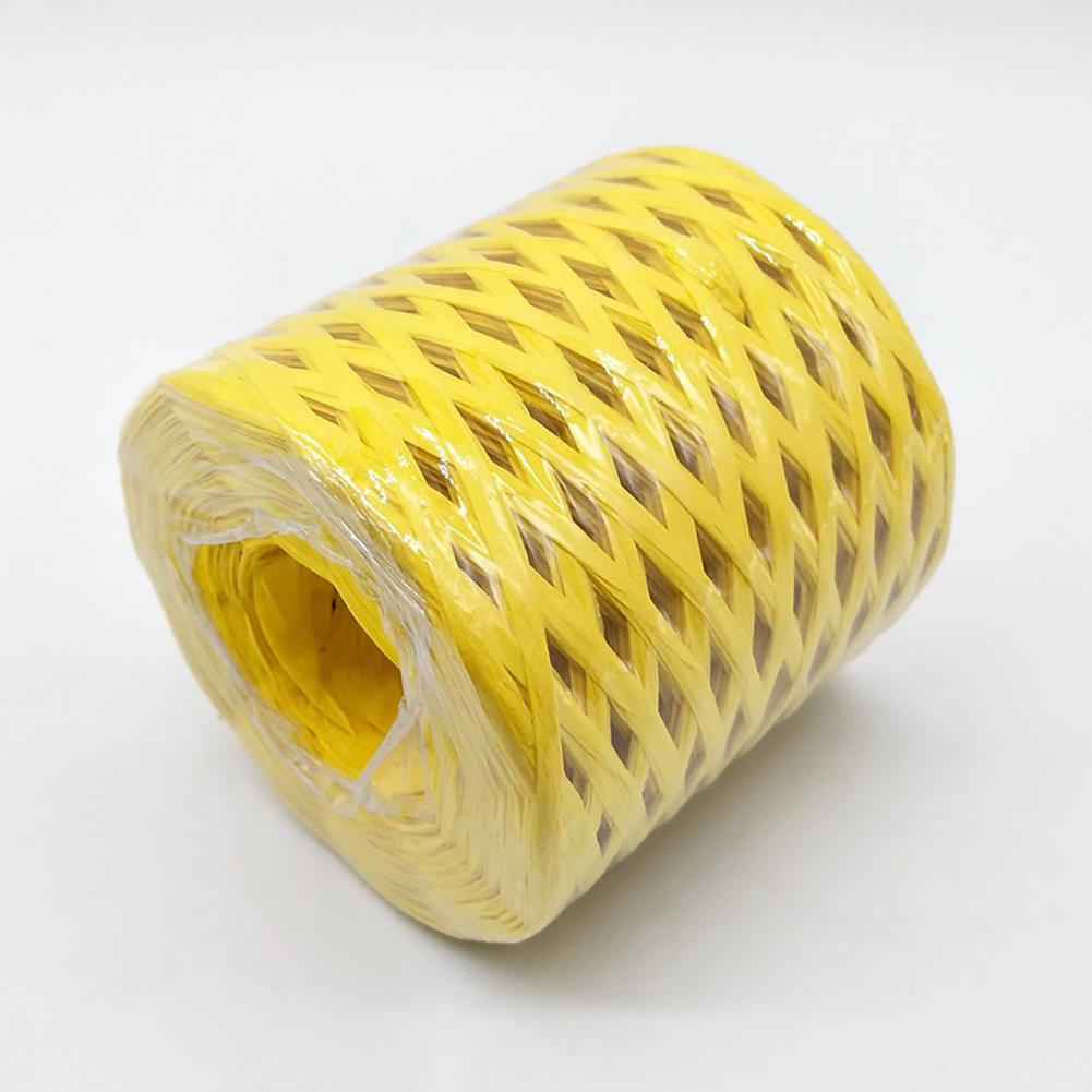 200m/Roll Hand-knitted Lafite Raffia Yarn Straw Paper Yarn Baking Packaging Belt Rope Crocheting Hat Bags 12 Colors