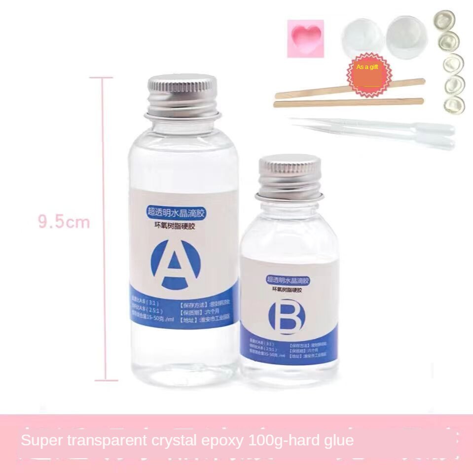 Clear AB Crystal Glue Resin Epoxy High Adhesive 1:1 AB Epoxy Glue For DIY Resin Jewelry Making Accessories 100g/200g/500g/1000g: 4