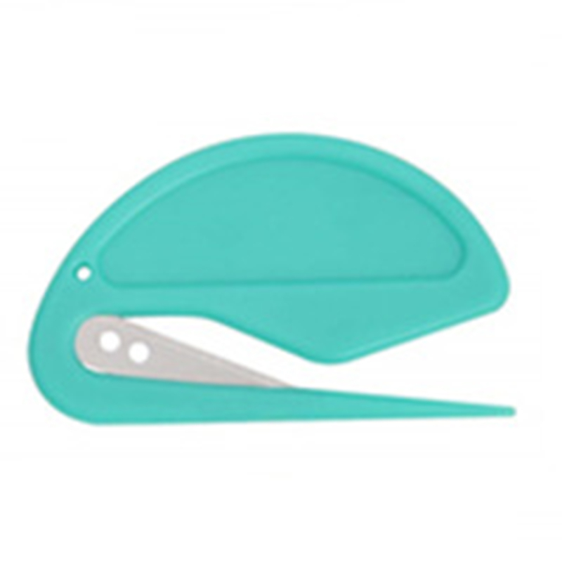 1 Stks/partij Plastic Briefopener Mini Sharp Brief Mail Envelop Opener Veiligheid Papers Bewaakt Cutter Blade Kantoor Apparatuur: BLUE GREEN