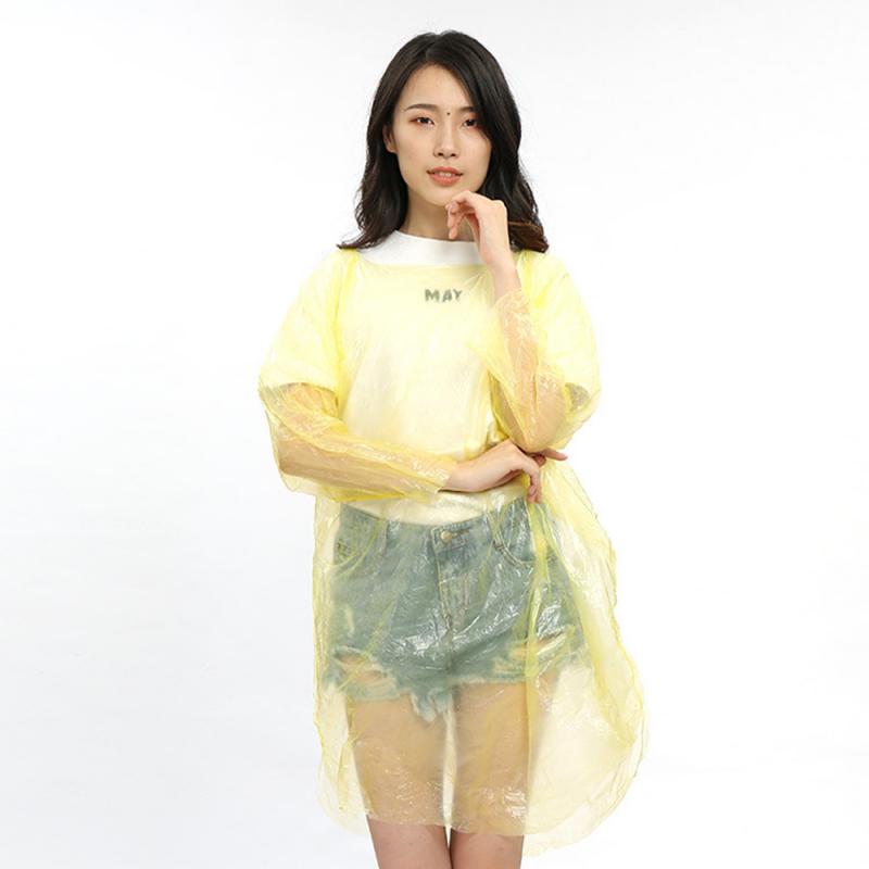 directe Transparent/bleu/jaune confortable imperméable jetable imperméable en plastique imperméable Poncho capuche pour enfants adultes en plein air