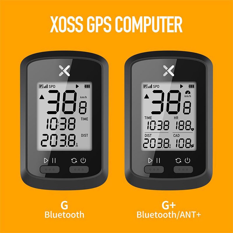 Xoss Bicycle Computer G Plus Wireless GPS Speedometer Waterproof Highway Bicycle Bluetooth ANT + Bicycle Computer With Cadence