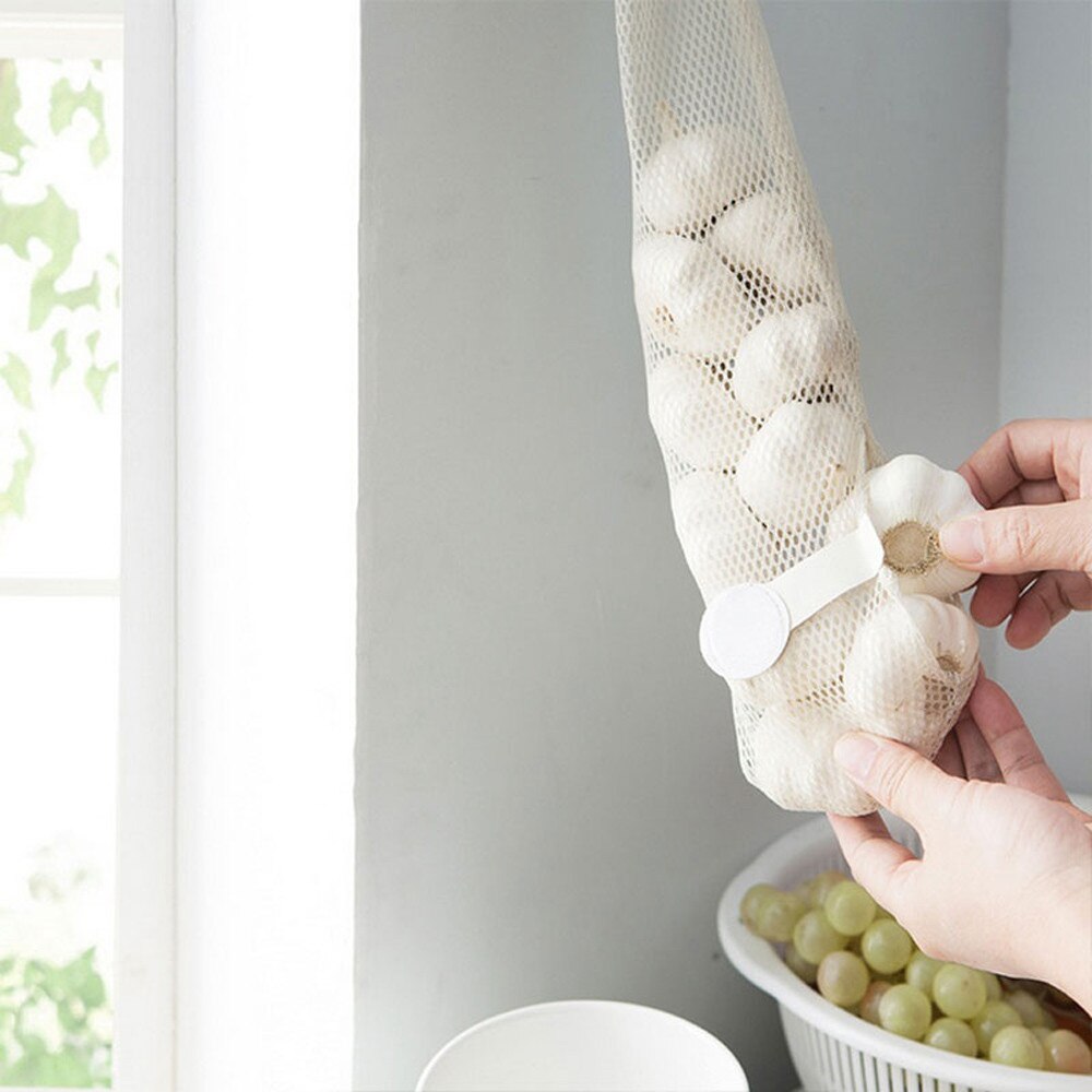 Kitchen Onion Potato Storage Bag Hanging Mesh Bags Kitchen Garlic Ginger Garbage Trash Storage Bag Organizer