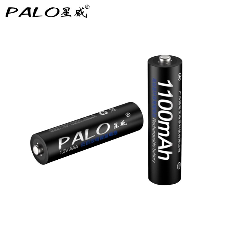 Palo Oplaadbare Batterijen 1.2V Aaa 1100Mah Ni-Mh Pre Opgeladen Batterij 3A Bateria Met Een Doos Voor Camera speelgoed Tandenborstel: 2PCS AAA