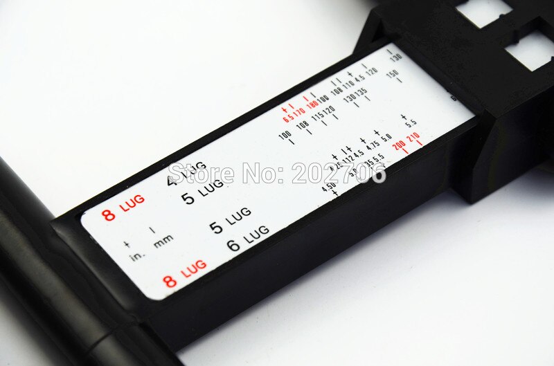 Wheel Stud Rim Bolt Pattern Measure Gauge Tool Common 4 5 6 8 Holes Lug Car Truck PCD Ruler