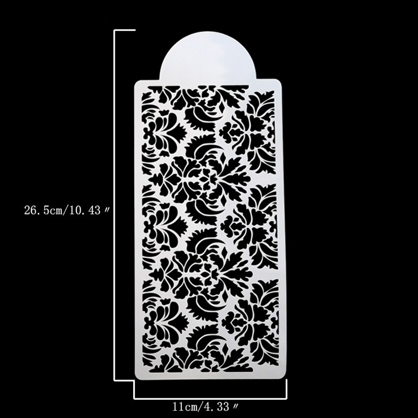 Baking Tool Side Decor Mould Damask Lace Flower Border Fondant Cake Stencil silicone mold used to easily create poured sugar