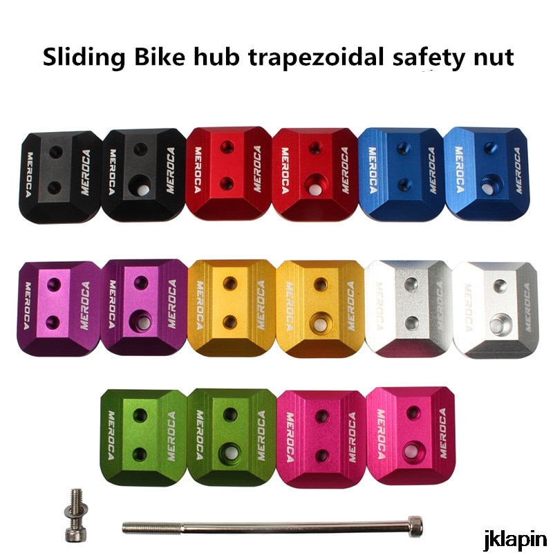 Meroca schuiffiets gebroken trapeziummoer naaf veiligheidsgesp schroef aangepaste kinderloopwagen schuiffiets