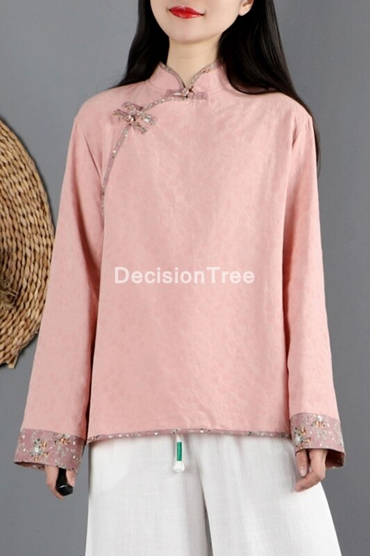 woman's chinese traditional blouse shirt ancient chinese cheongsam qipao blouse tops chinese style cheongsam blouse