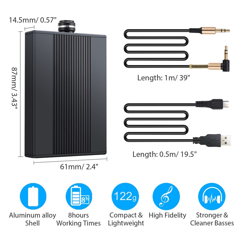 eSYNiC Mini HiFi Earphone Headphone Amplifier 3.5mm Portable Amp 16-500Ω For iPhone iPod MP3 MP4 Digital Player Computer